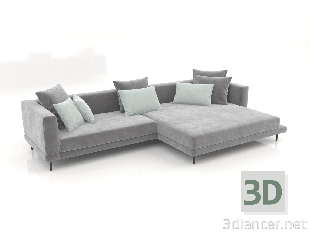 modello 3D Divano Carol 3360 x 1800 (Gallardo 29) - anteprima