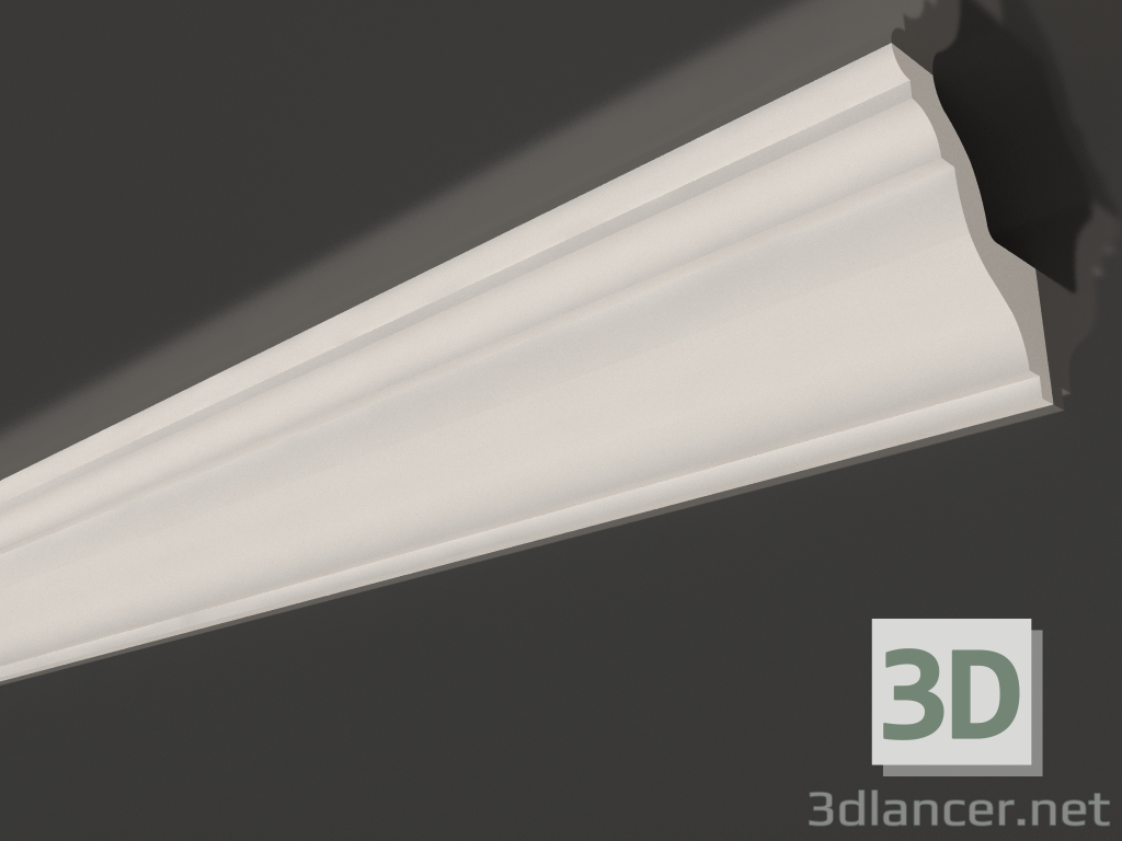 modello 3D Cornicione per soffitto in gesso liscio KG 021 (60x50) - anteprima