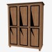 modèle 3D armoire 3 portes - preview