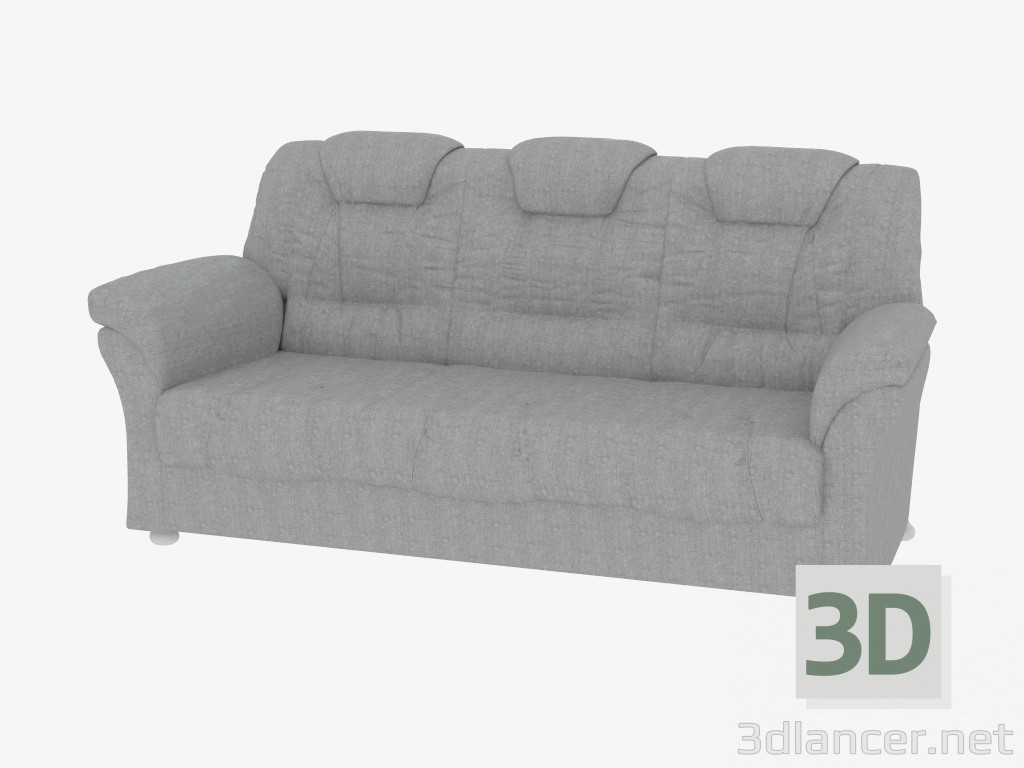 3d model Sofá recto (dx3) - vista previa