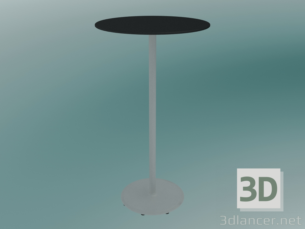 3d model Table BON (9380-71 (⌀ 60cm), H 109cm, HPL black, cast iron white) - preview