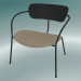 modello 3D Chair Pavilion (AV6, H 70cm, 65x69cm, Rovere laccato nero, Pelle - Anilina di seta) - anteprima