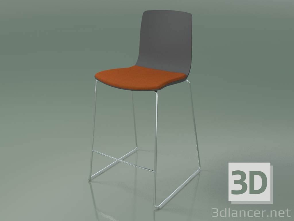 3d model Bar chair 3991 (polypropylene, with a pillow on the seat) - preview