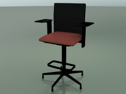 Tabouret à dossier bas 6506 (5 pieds, avec filet, accoudoir réglable 3D XL, V39)