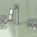 3d model 3-hole bidet mixer with adjustable spout (20 37 V, AS) - preview