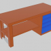 modello 3D Tavolo con cassetti - anteprima