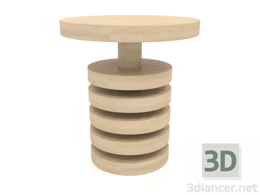 modèle 3D Table basse JT 04 (D=500x550, bois blanc) - preview