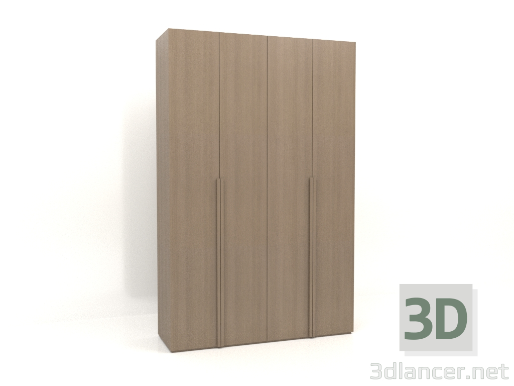 3D Modell Kleiderschrank MW 02 Holz (1800x600x2800, Holzgrau) - Vorschau