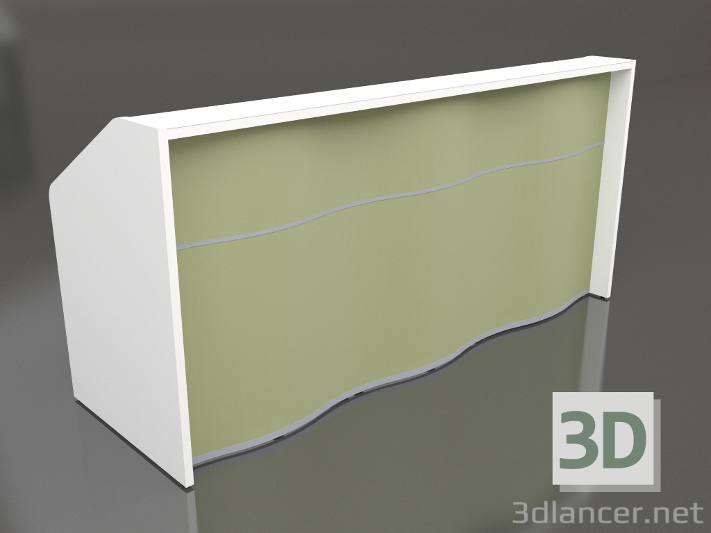 Modelo 3d Balcão de recepção Wave LUV15 (2306x770) - preview