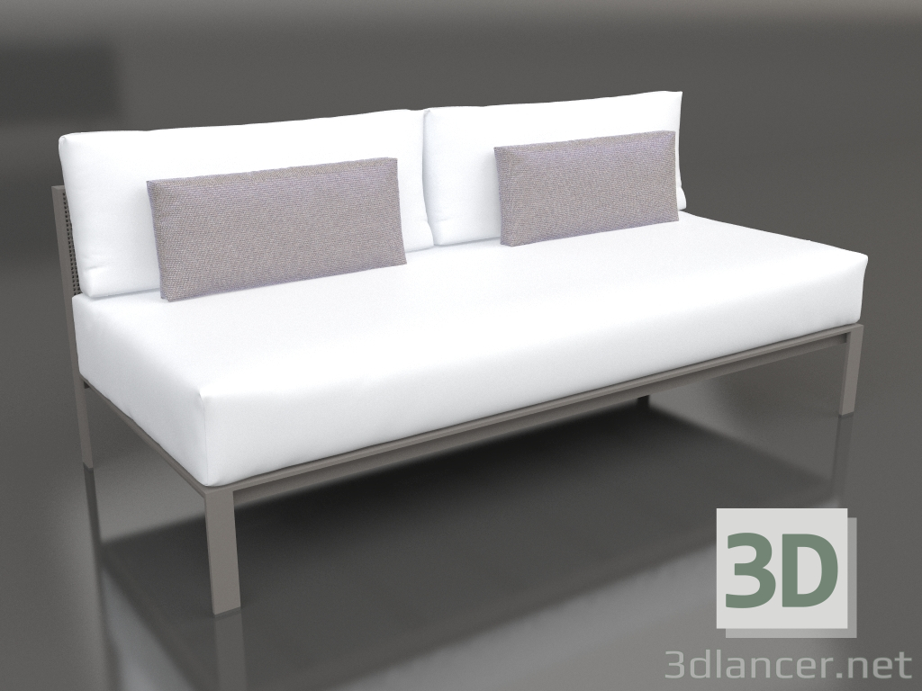 3d model Sofa module, section 4 (Quartz gray) - preview