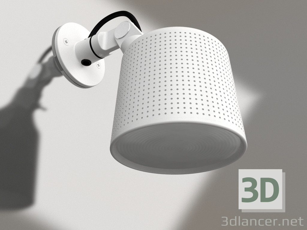 modello 3D Faretto da parete VIPP524 (bianco) - anteprima