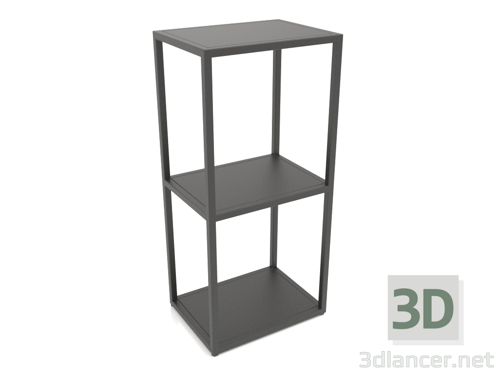 modèle 3D Etagère console rectangulaire (MÉTAL, 40x30x86, 3 étagères) - preview