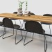 3d Dining table for 6-8 seats model buy - render