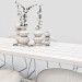 3d Dining table for 6-8 seats model buy - render