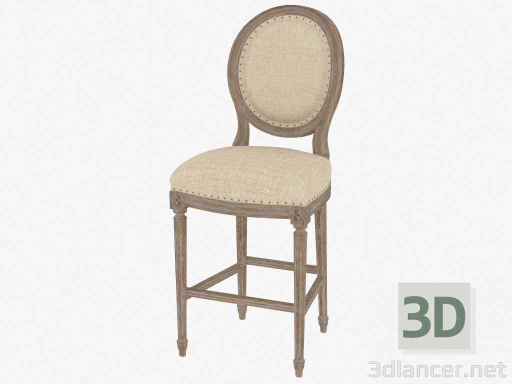 3d модель Стул барный VINTAGE LOUIS ROUND HIGH BAR STOOL (8828.2001.А015) – превью