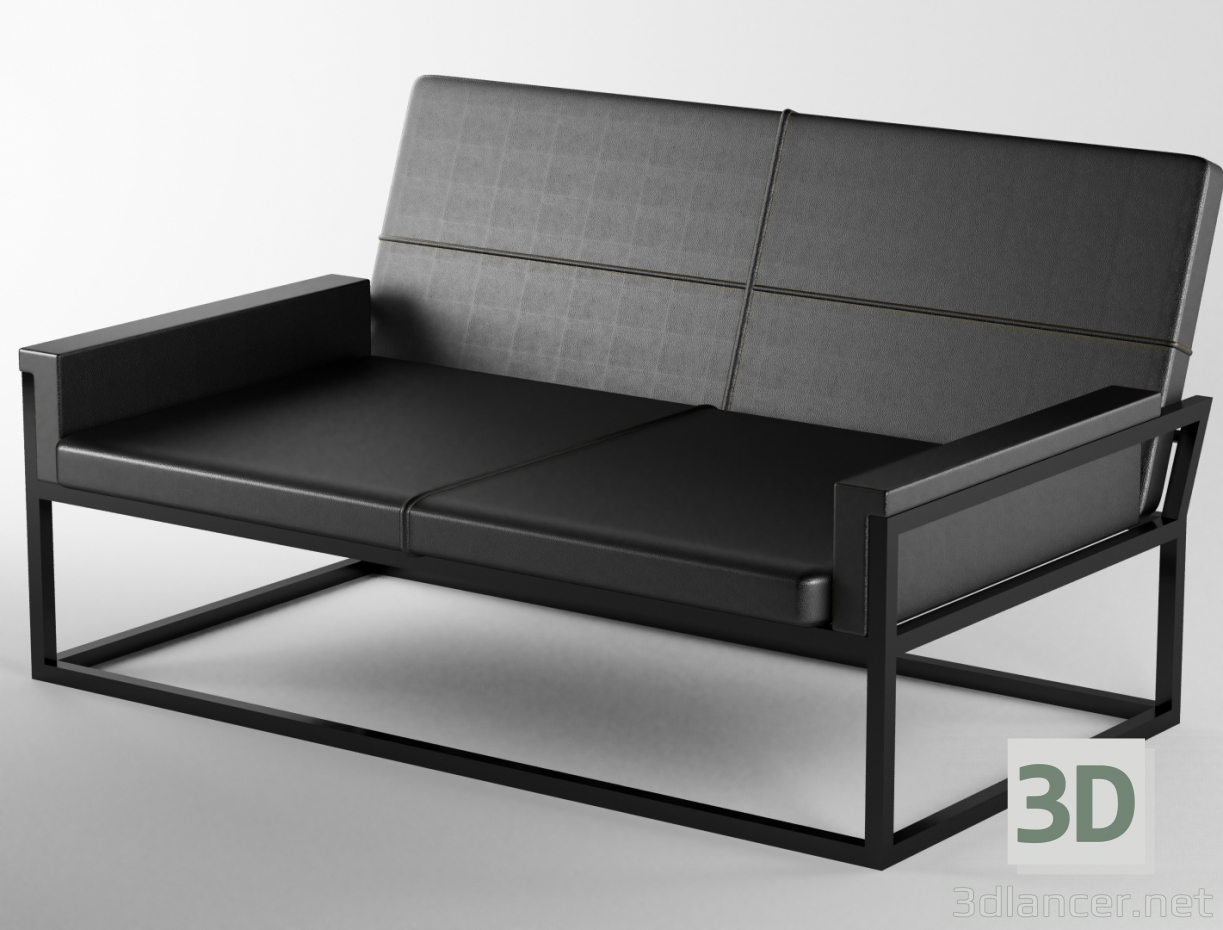 3d model Free sofa - preview