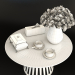 3d Tea table decoration with flowers model buy - render