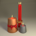 modello 3D di Candele natalizie comprare - rendering