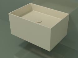 Wall-mounted washbasin (02UN42301, Bone C39, L 72, P 50, H 36 cm)