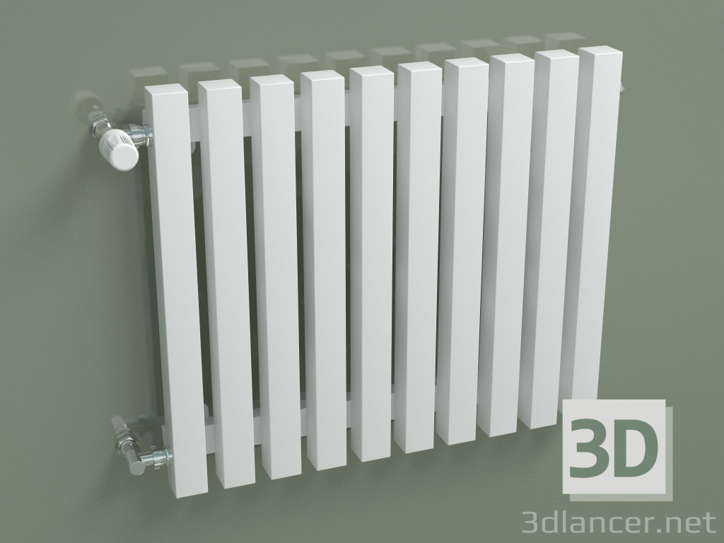 Modelo 3d Radiador vertical RETTA (10 seções 500 mm 40x40, branco brilhante) - preview