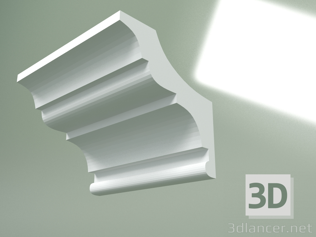 modello 3D Cornicione in gesso (zoccolo a soffitto) KT317 - anteprima