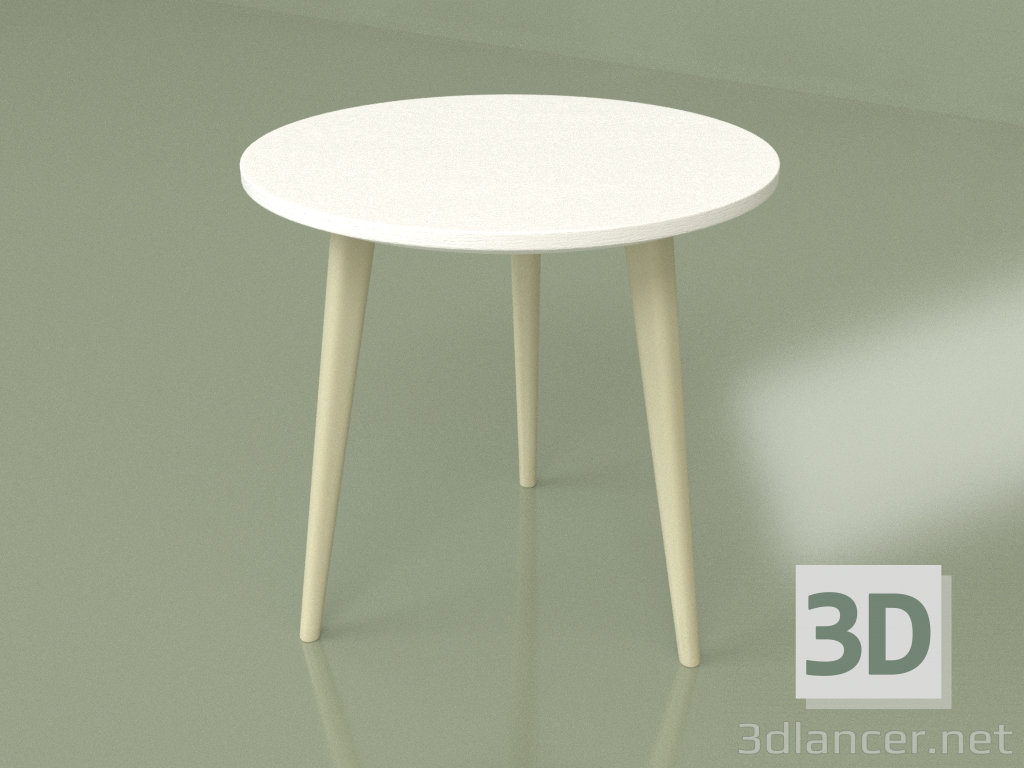 3D Modell Couchtisch Polo mini (Beine Elfenbein) - Vorschau