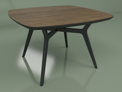 Mesa de jantar Lars Walnut (preta, 1200x1200)