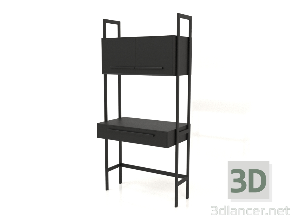 3d модель Стіл робочий RT 02 (900х500х1900, wood black) – превью