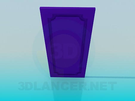 modello 3D Porta del gabinetto di - anteprima