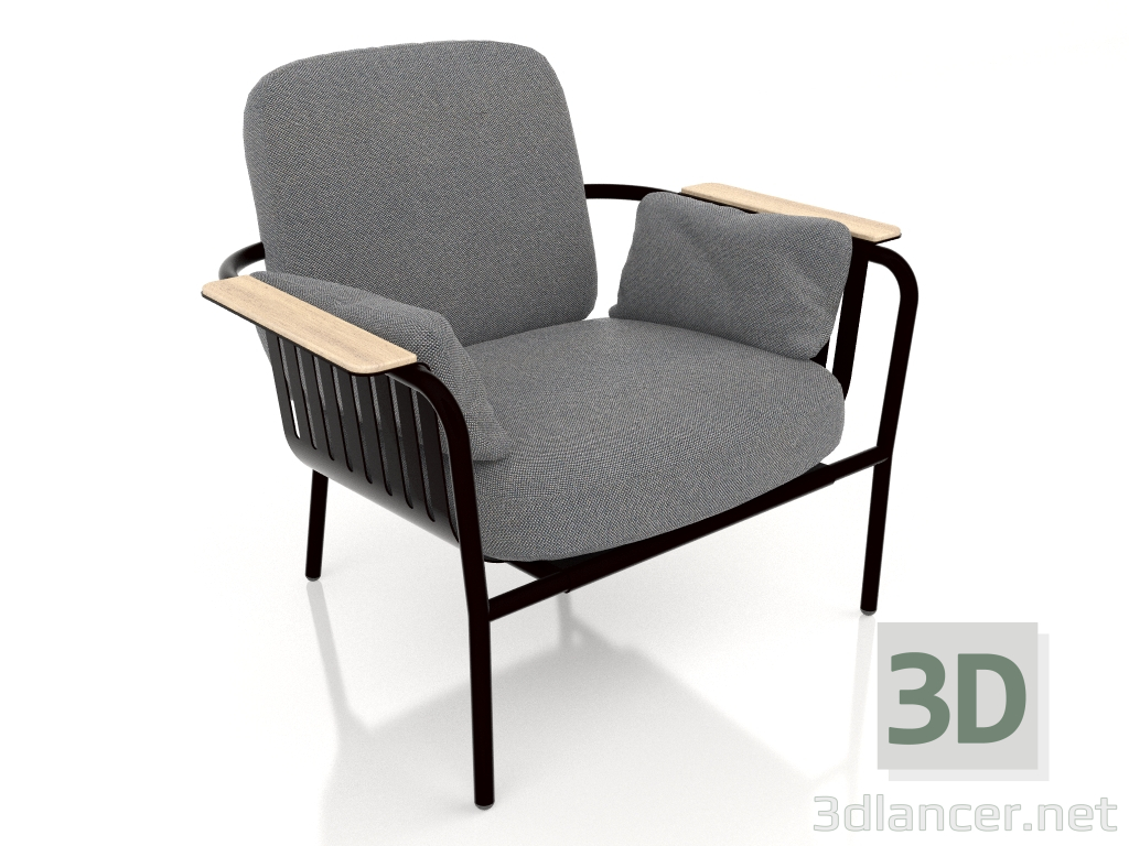 3D Modell Sessel (Schwarz) - Vorschau