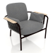 3d model Armchair (Black) - preview