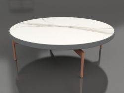 Mesa de centro redonda Ø120 (Antracita, DEKTON Aura)