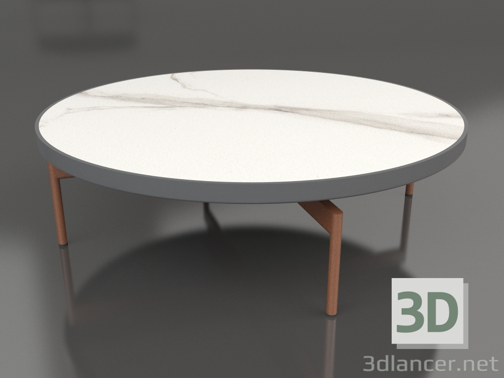 modèle 3D Table basse ronde Ø120 (Anthracite, DEKTON Aura) - preview