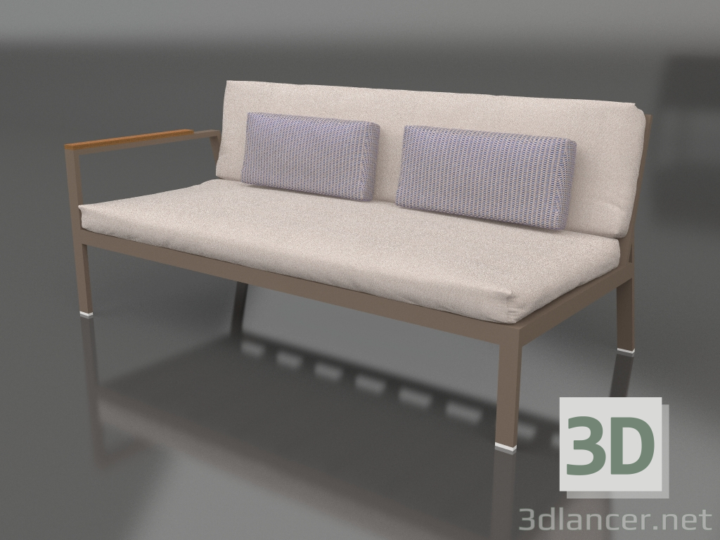 3d model Sofa module, section 1 left (Bronze) - preview