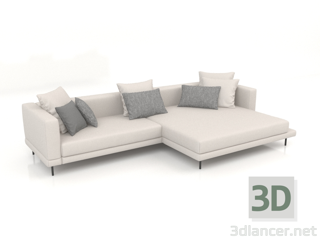 modello 3D Divano Carol 3360 x 1800 (Hercules 21) - anteprima