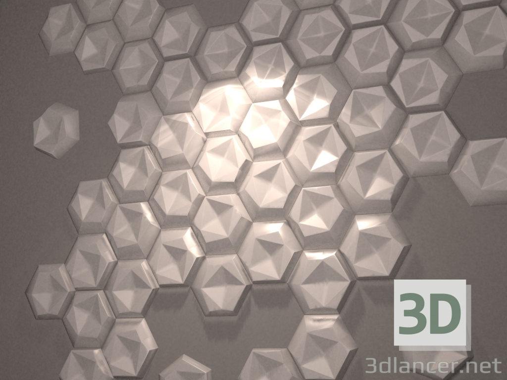 3d model Cell Panel decorativo 1 - vista previa