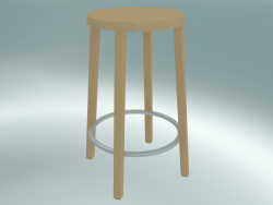 Tabouret Tabouret BLOCCO (8500-60 (63 cm), frêne naturel, aluminium poncé)