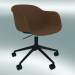 3d model Armchair with gas lift Fiber (Remix 452, Black) - preview