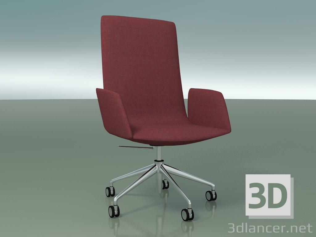 3D Modell Bürostuhl 4902BR (5 Räder, mit weichen Armlehnen) - Vorschau