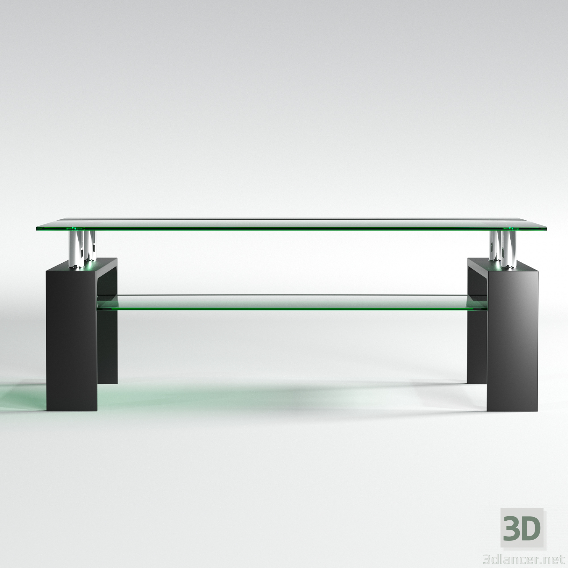 mesa de vidrio 3D modelo Compro - render