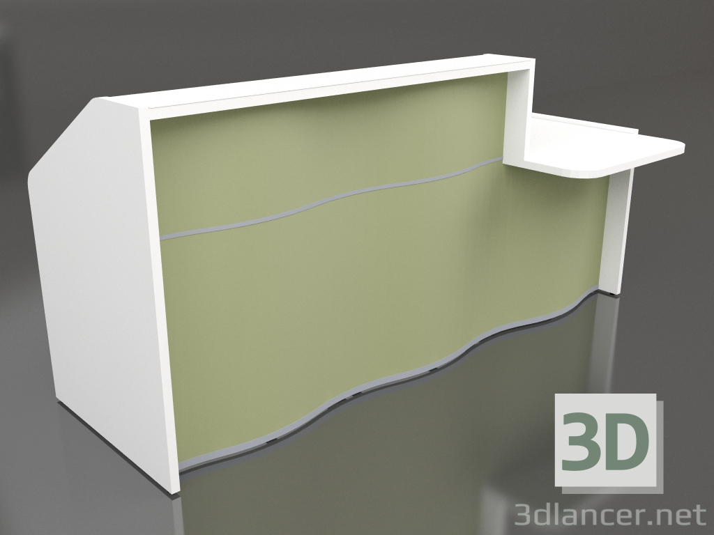 Modelo 3d Mesa de recepção Wave LUV291L (2306x1103) - preview