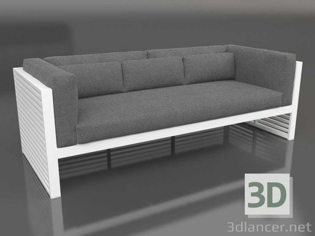 3d model Sofá 3 plazas (Blanco) - vista previa