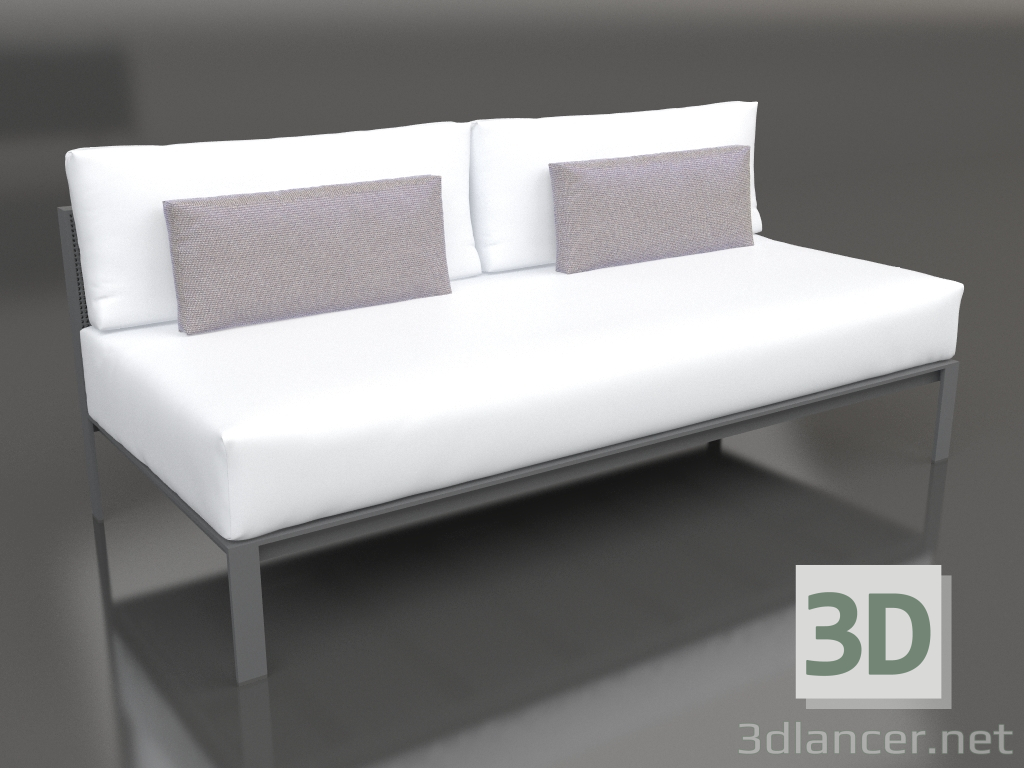 3d model Sofa module, section 4 (Anthracite) - preview