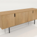 3d model Gudda's sideboard (on straight metal legs) - preview