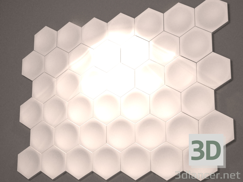 3d model Decorativo Cell panel 2 - vista previa