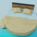 3d model La cama redonda - vista previa