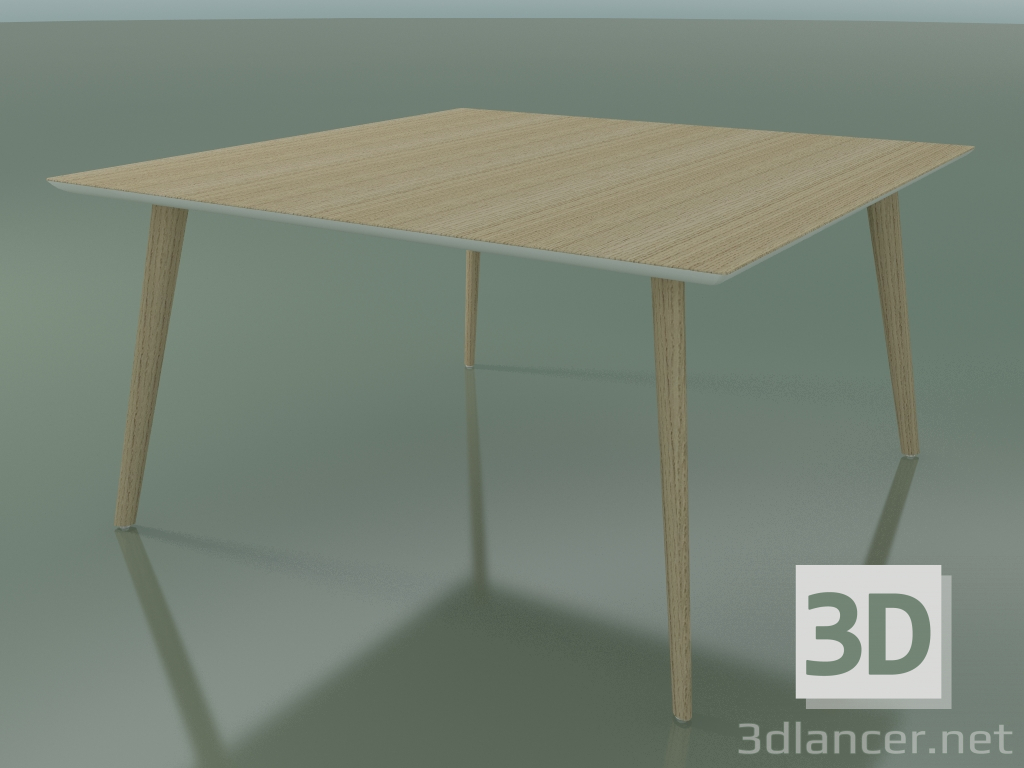 modèle 3D Table carrée 3503 (H 74 - 140x140 cm, M02, Chêne blanchi, option 1) - preview