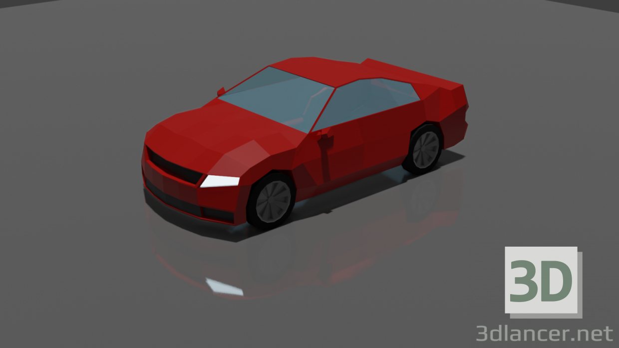 modello 3D Automobile Sportiva - anteprima