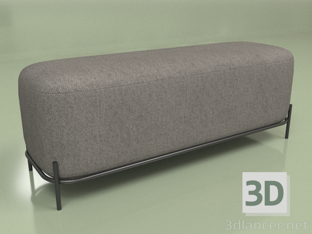 modello 3D Pouf Pawai larghezza 120 (grigio scuro) - anteprima