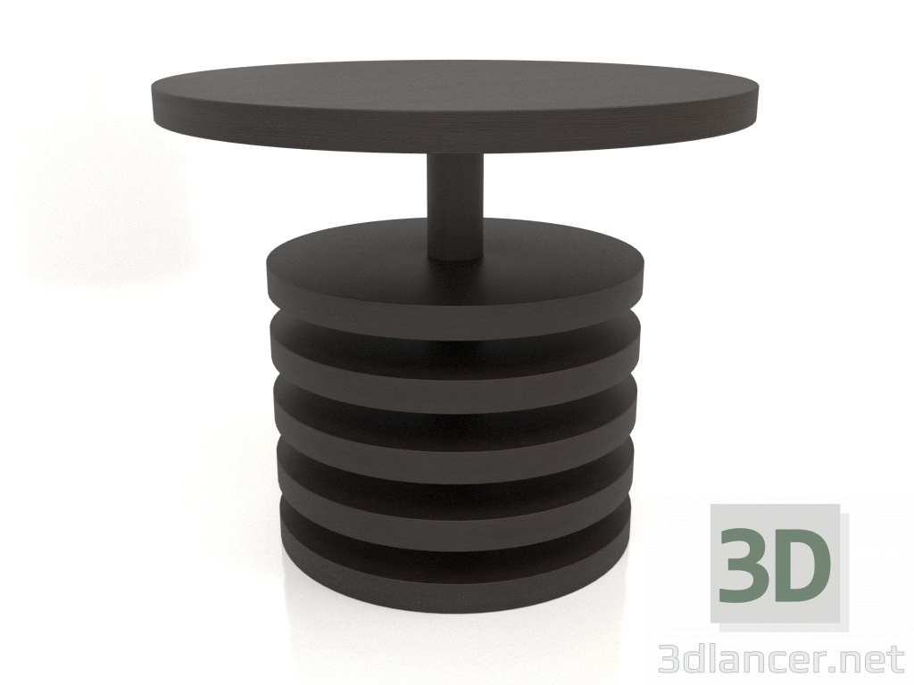 3d model Mesa de comedor DT 03 (D=900x750, madera marrón oscuro) - vista previa